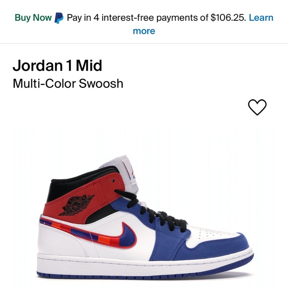 Jordan 1 Mid (Multi-Color Swoosh) - Picture 3 of 7